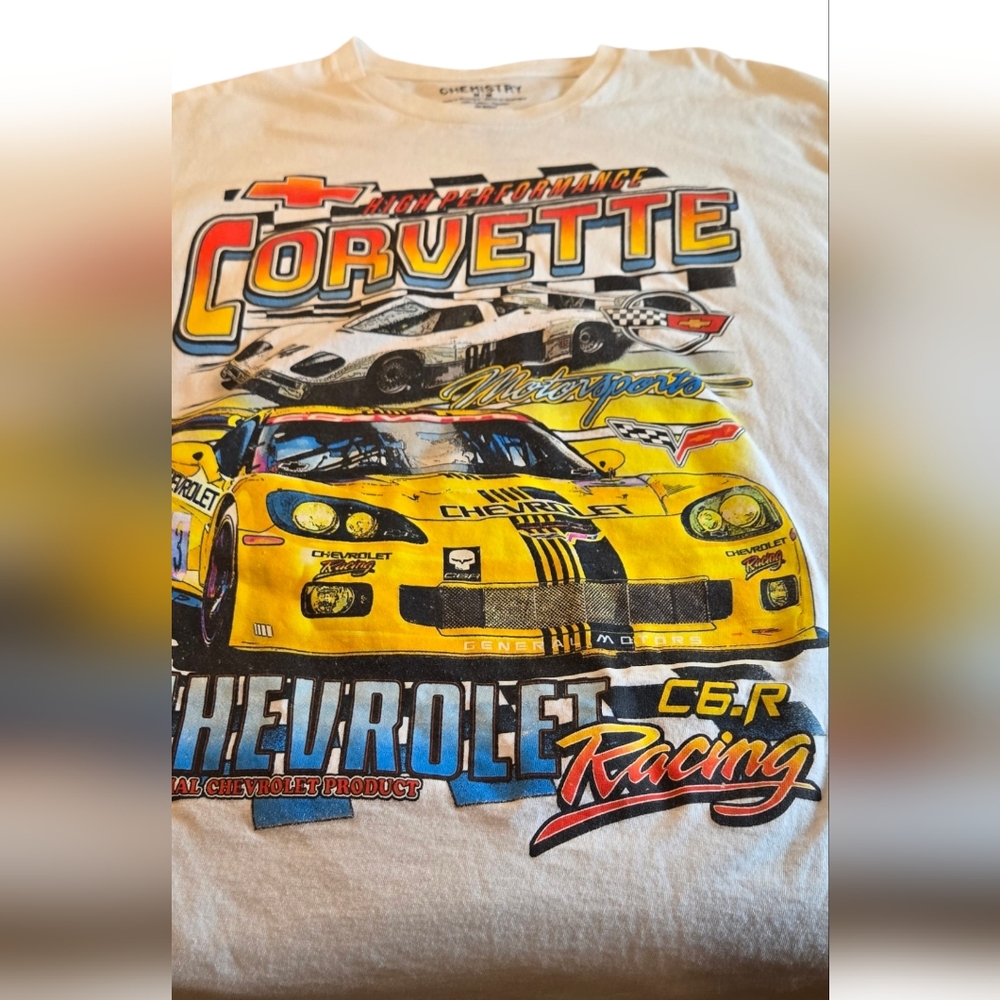 White Corvette Racing tee -Corvette Racing‎ -Nascar Size Med